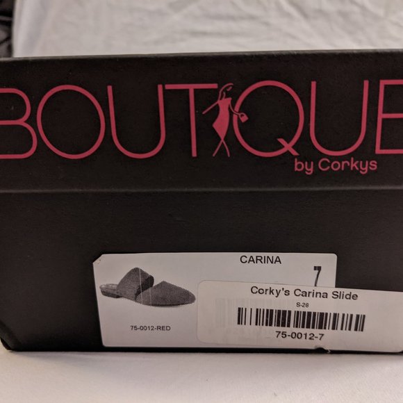 NIB red Corky's Carina slide size 7 - Picture 8 of 8